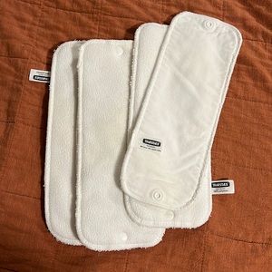 Thirsties hemp cloth diaper inserts.